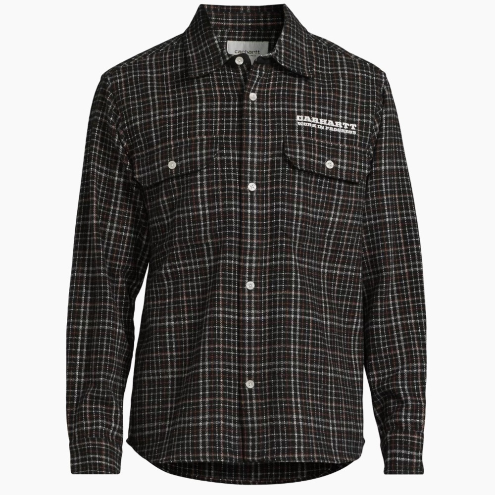 Carhartt WIP Runaway Millett‎ Logo Check Twill Shirt Size Medium - Picture 6 of 9